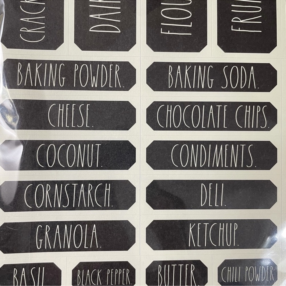 NEW Rae Dunn Black Organizing Labels - Picture 5 of 7